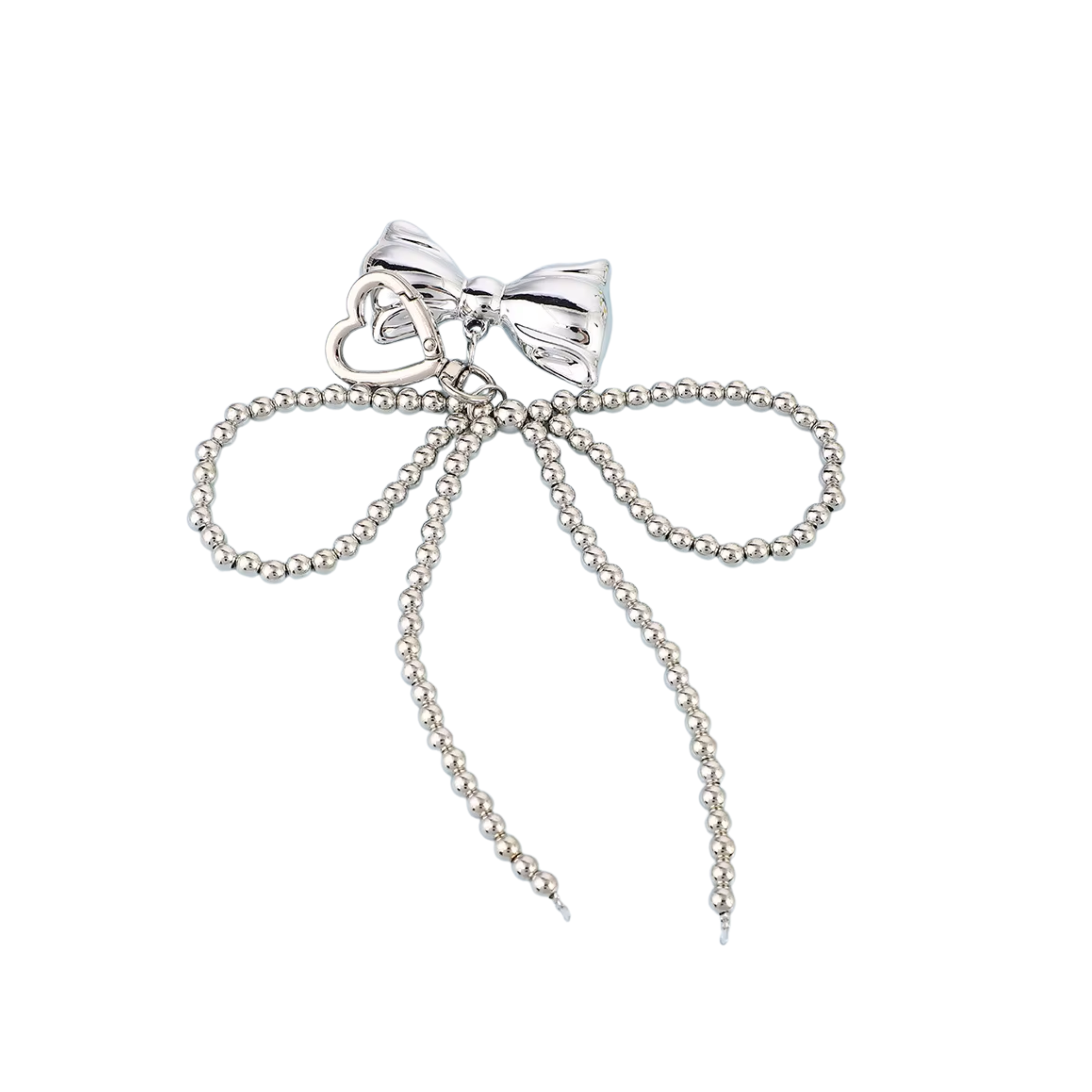 Silver Bow Charm