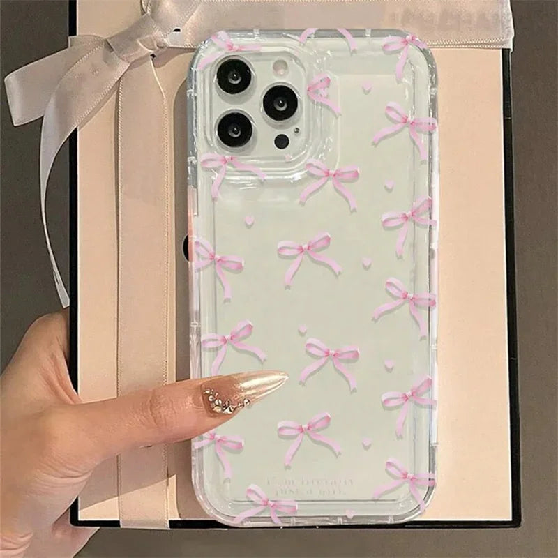 Pink Heart Bow Phone Case